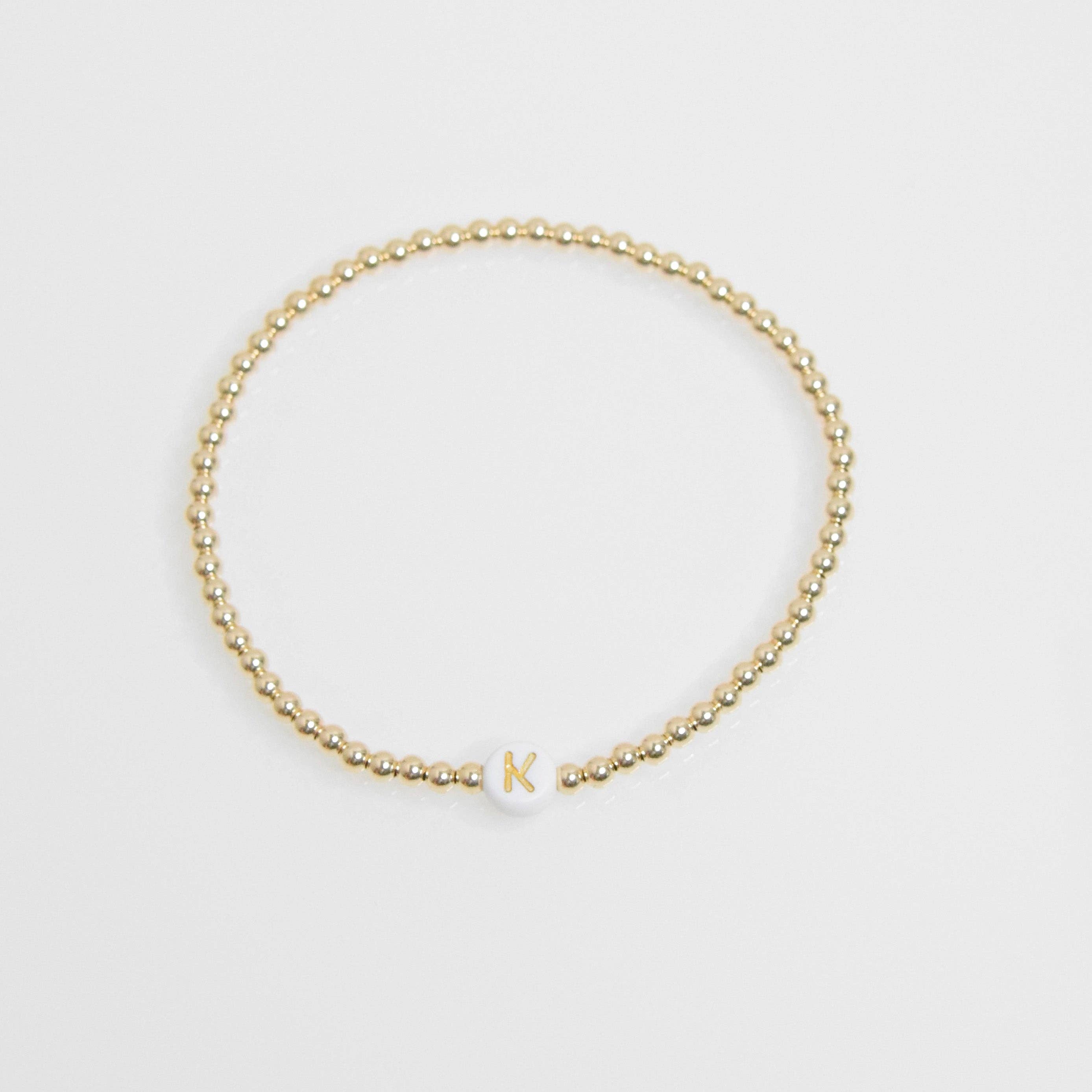 Emily Anne Designs LLC - Wholesale Beaded Bracelet - Gold Initial Bracelet12