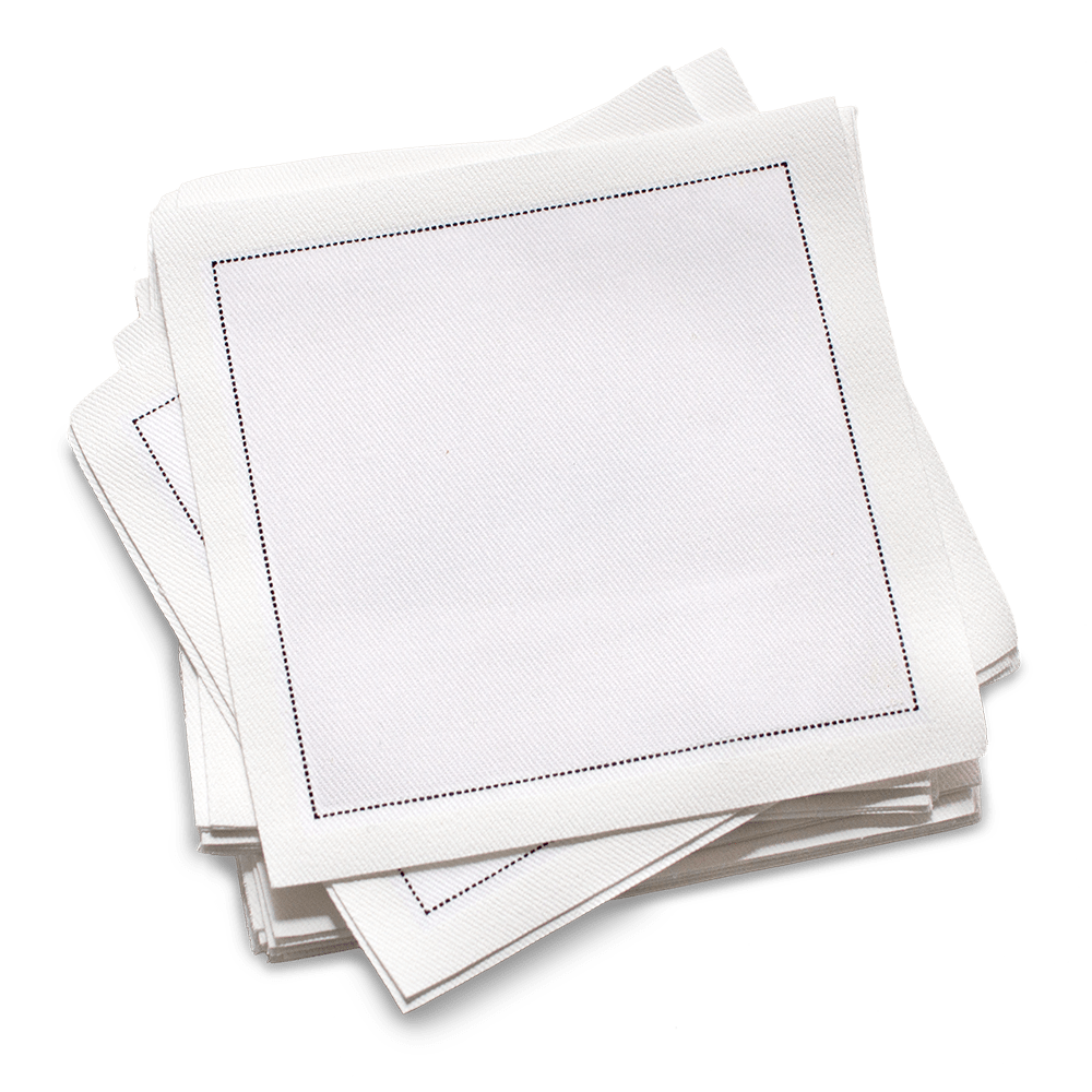 Five Star Napkins Inc. – wholesale Disposable napkin – White Cotton Cocktail Napkins - 50x0