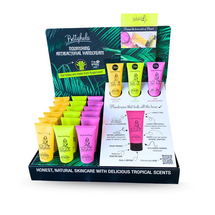 BettyHula - Vente Crèmes/lotions pour les mains - • Nouveau pack de crèmes pour les mains CDU Counter Display Unit1