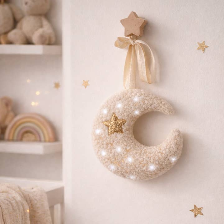 Décoration lumineuse Lune pour la vente par Jolie bibi & son mini