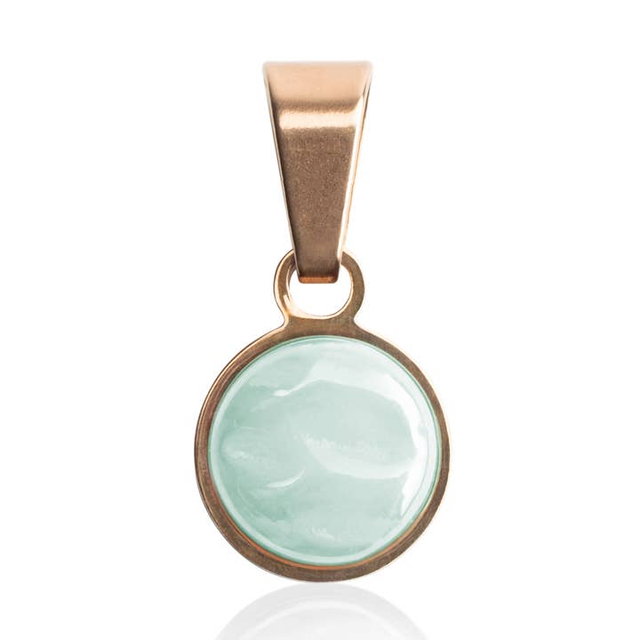 Halskæde vedhæng • roseguld/mintgrøn for engroshandel hos ALEXASCHA