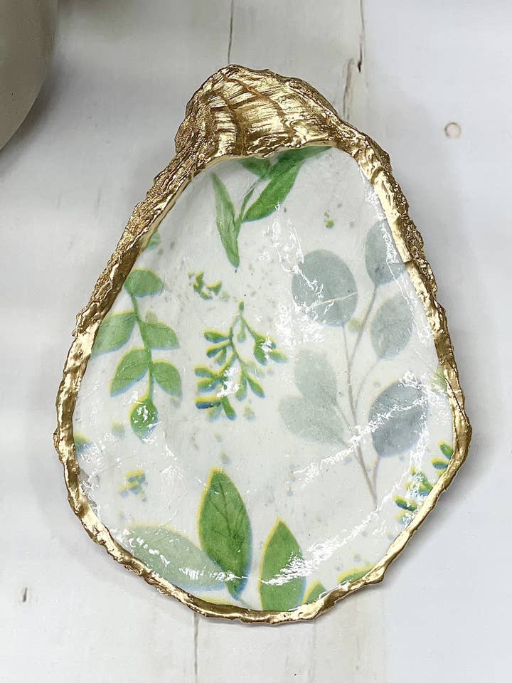 Eukalyptus ostron prydnadssak maträtt för wholesale av Alison Brooke Designs