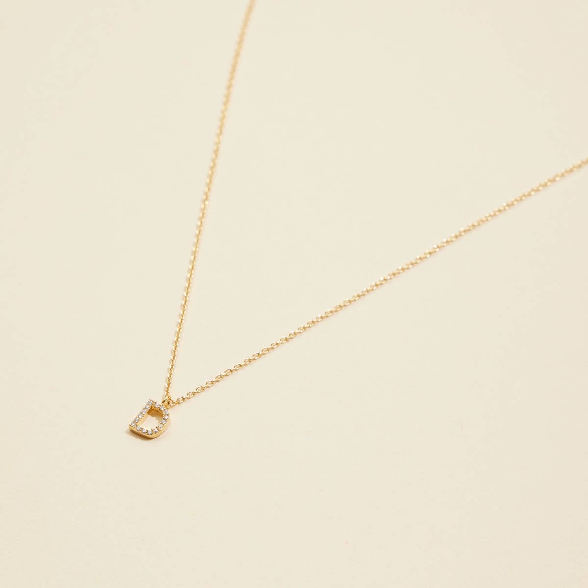 Lilla Haven - Wholesale Pendant/Charm Necklace - 12 Pack of Cubic Zirconia Initial Gold Dipped Necklaces4