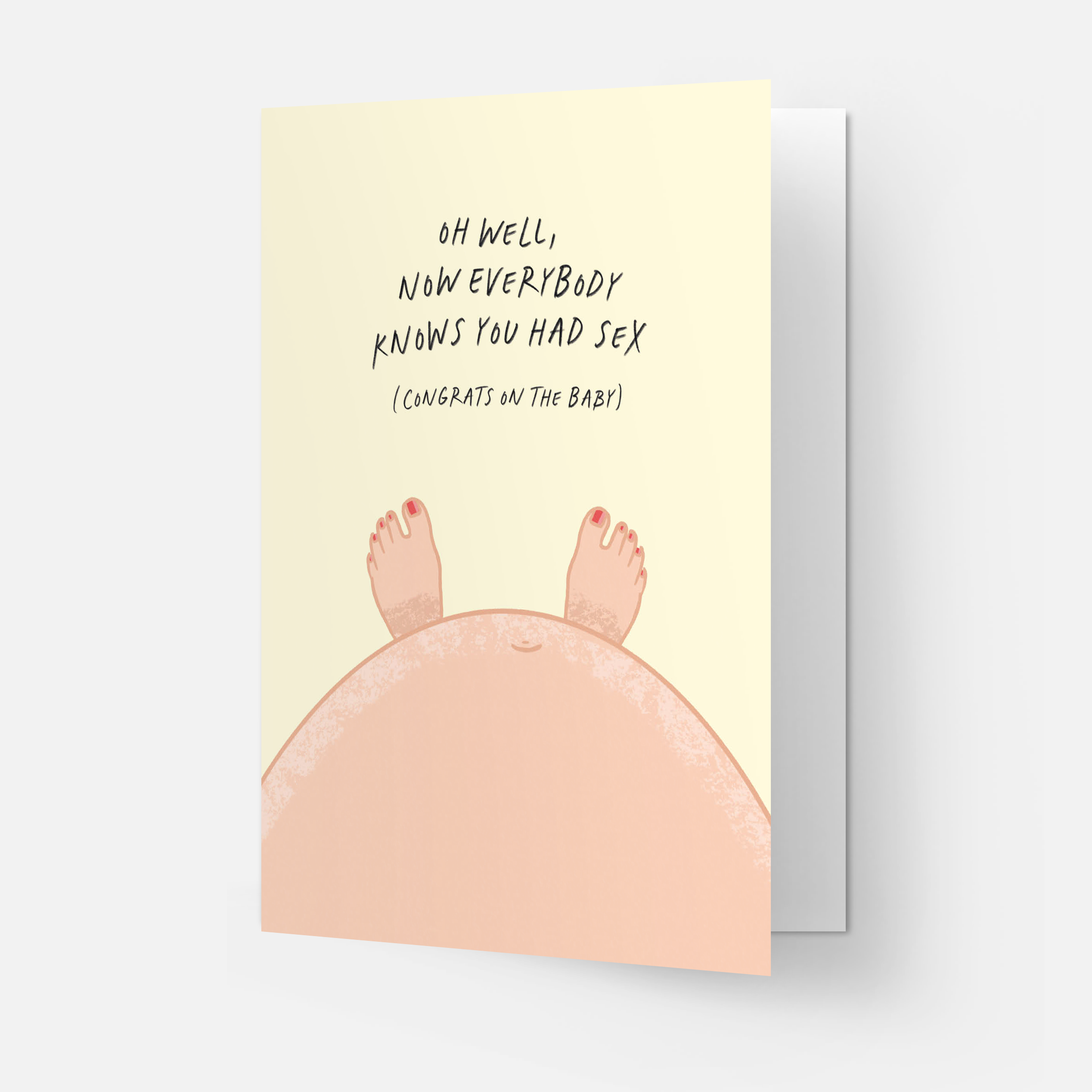 Kaart Blanche - Wholesale Baby Card - Know you had sex - trending greeting card1