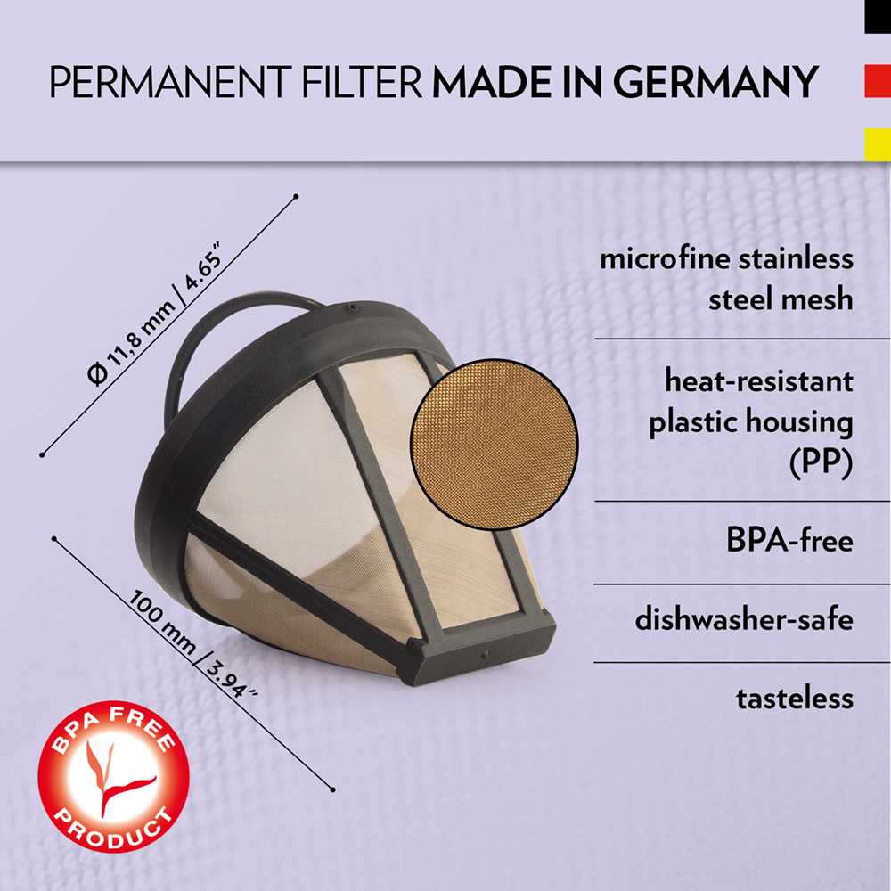 finum - Wholesale Coffee Filter - COFFEE STAR No. 4, Permanent Filter2