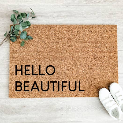 Hello Beautiful Doormat for wholesale by Luxe Lumber Co.