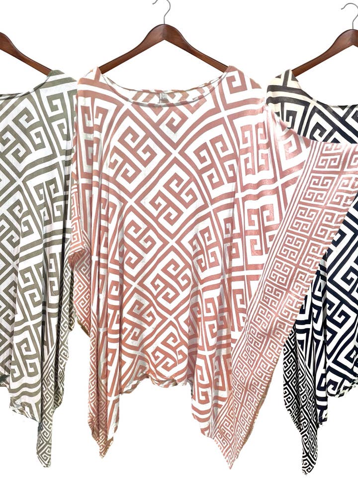 Diagonal Women’s Top/Cover-Up - Assorted for wholesale by Bamboo Source Tropical Decor
