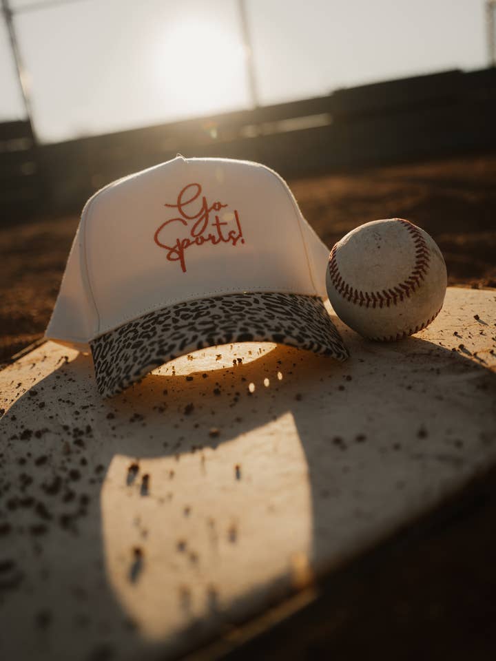 Go Sports Cheetah Print Embroidered Hat for wholesale by DENVERCO.