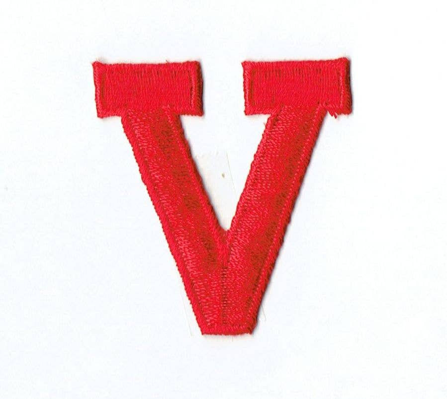 Wholesale Applique - Wholesale Patch - 2” Alphabet Red Letters - Block Style21