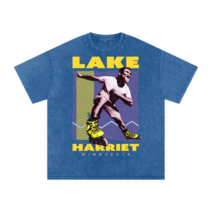 Blazed Blader Acid Wash Oversized Tee for wholesale by Thieves' River