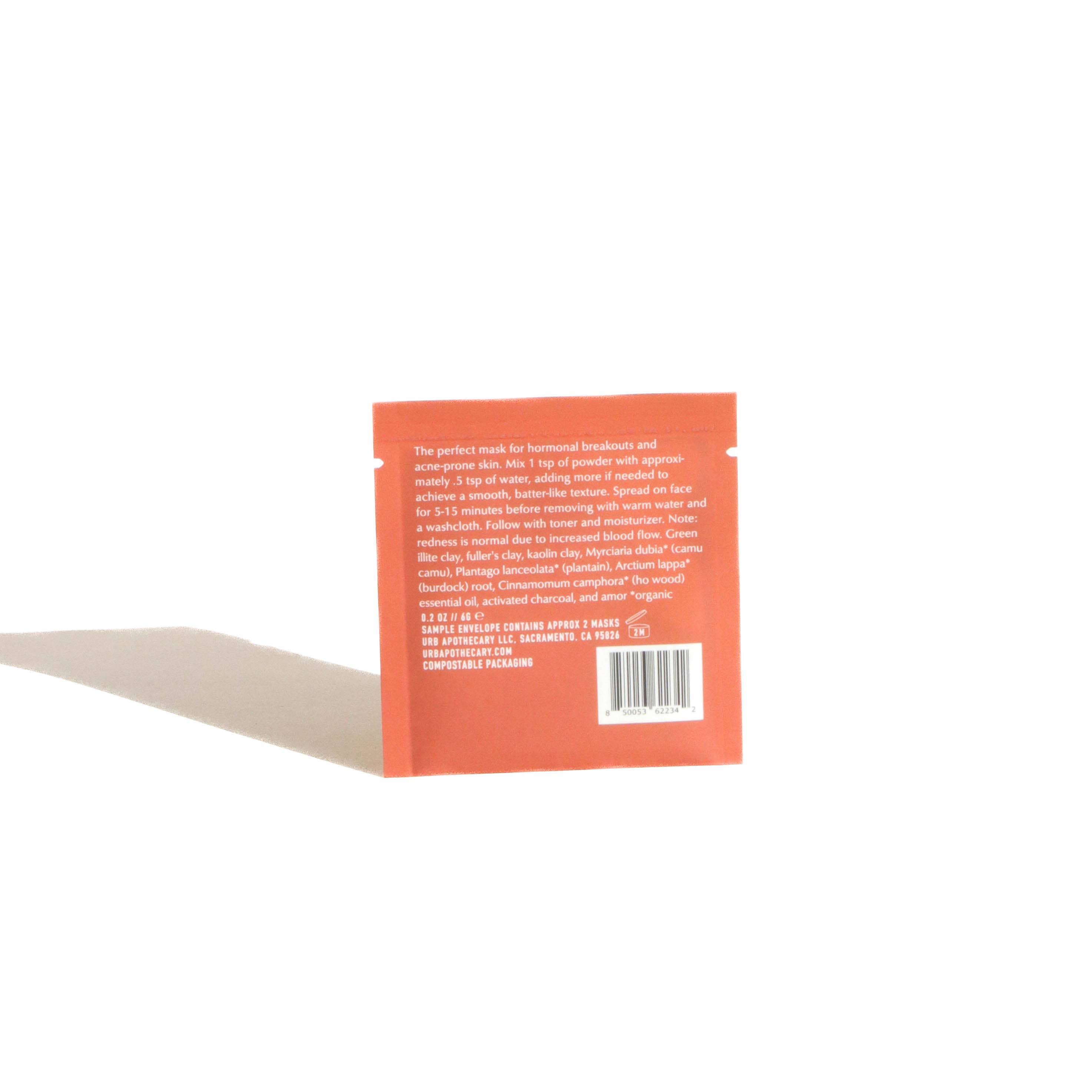 Urb Apothecary - Venta al por mayor Mascarilla - Muestra de Mascarilla de Carbón y Bardana Biodegradable3