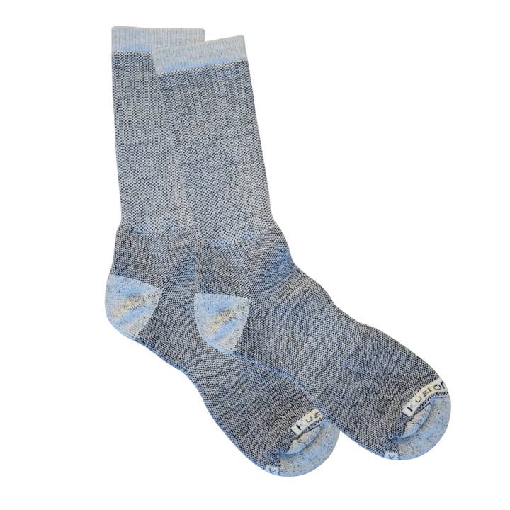 Crew Socks - Temperature Control - Merino Wool - Navy Blue for wholesale by Kustom Knits