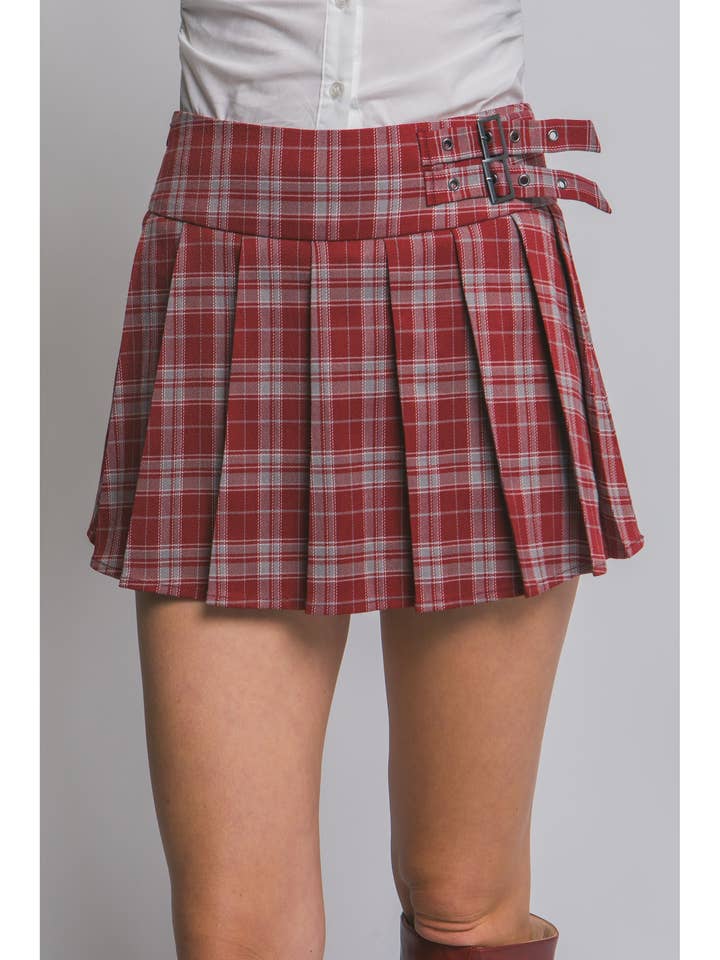 Plisserad Pläd Mini Skort-kjol för wholesale av ITSSY