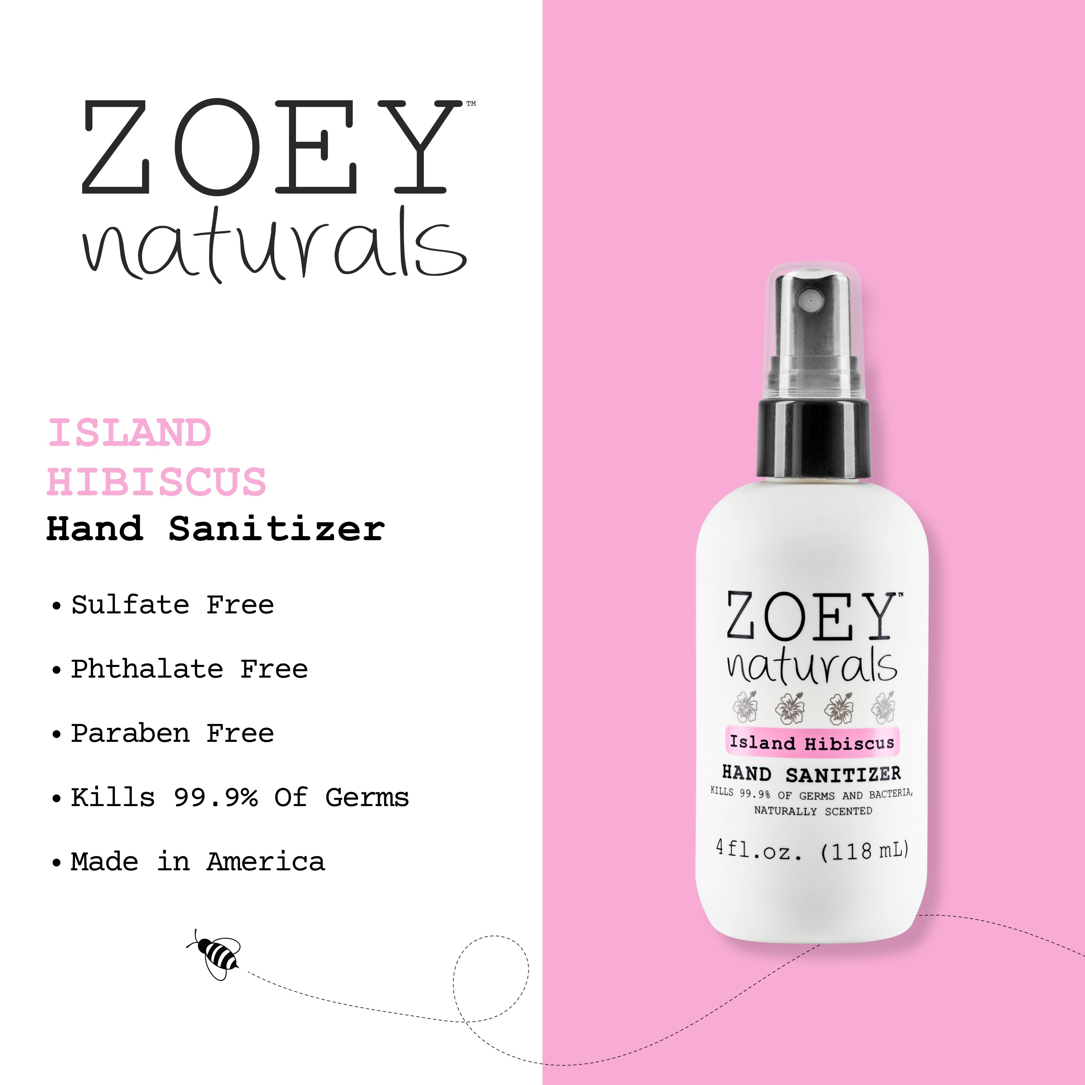Zoey Naturals - Wholesale Hand Sanitizer - Island Hibiscus Hand Sanitizer  - 4oz5