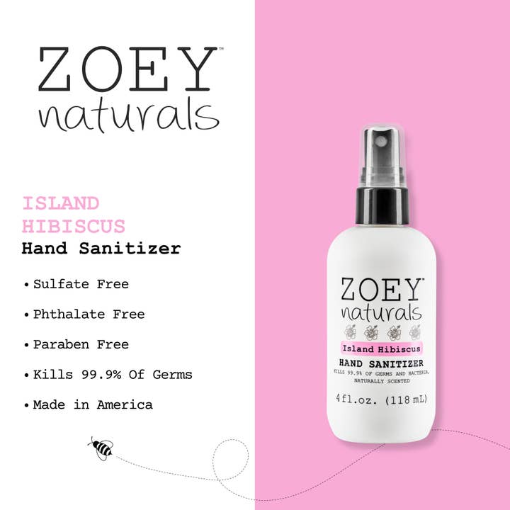 Zoey Naturals - Wholesale Hand Sanitizer - Island Hibiscus Hand Sanitizer - 4oz5