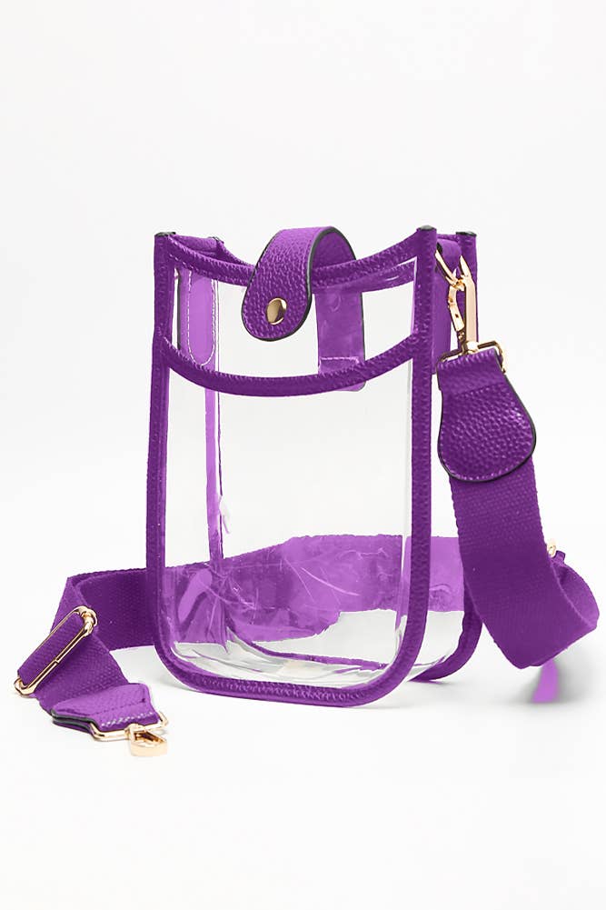 Hana - Wholesale Crossbody Bag - Women's - Clear Stadium Crossbody Mini Bag22