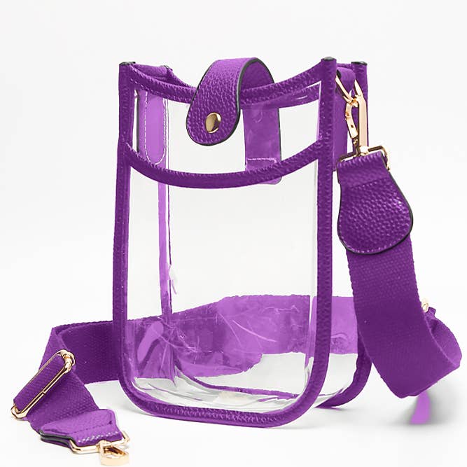 Hana - Wholesale Crossbody Bag - Women's - Clear Stadium Crossbody Mini Bag22