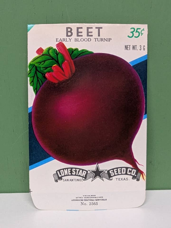 Beet leere Saatguttüte für den Großhandel von vintagegoodies