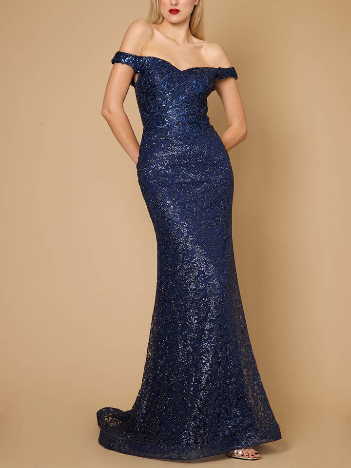 Kos Couture - Wholesale Gown - Women's - Long Mermaid Fitted Evening Dress 2