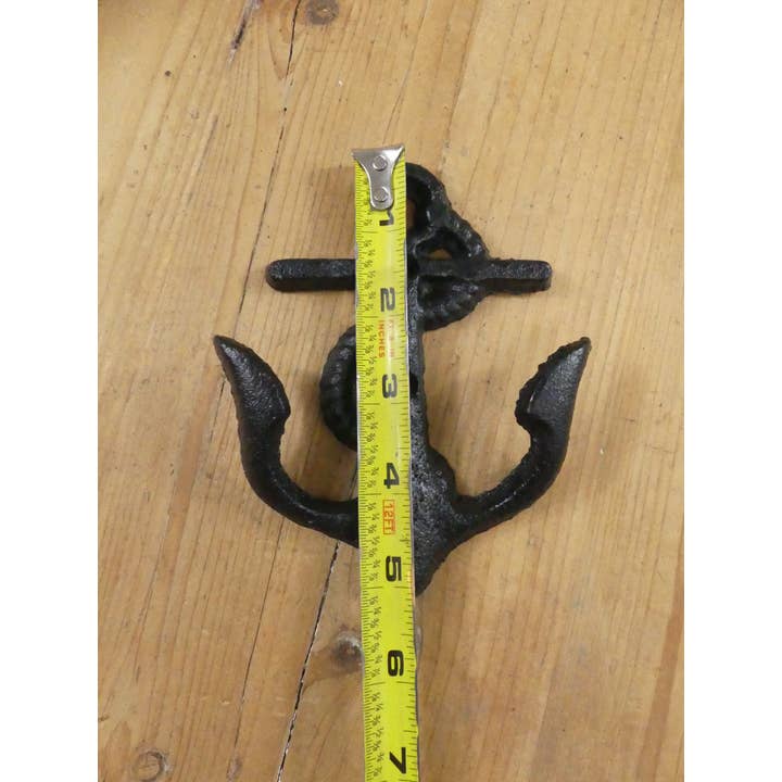 Midwest Craft House - Wholesale Wall Hook - Black Cast Iron Anchor Hook
