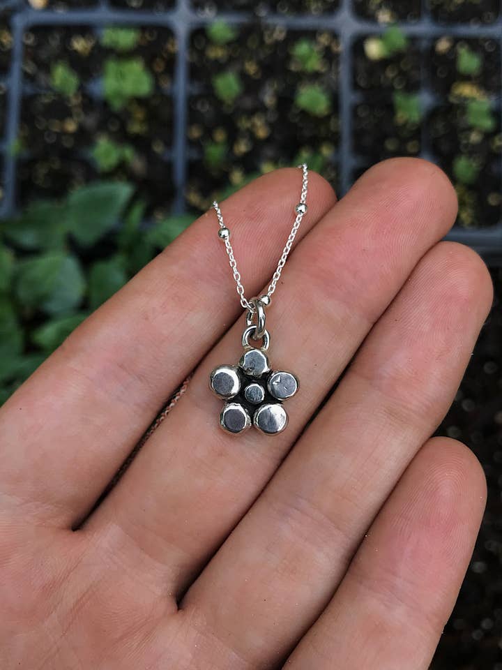 Poppy Pendant for wholesale by June Metal