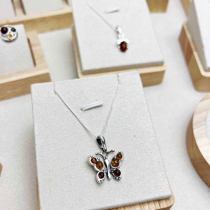 SilverAmber Jewellery - Wholesale Jewelry Set - 925 Sterling Silver & Genuine Baltic Amber Jewellery Starter Pack - SP17