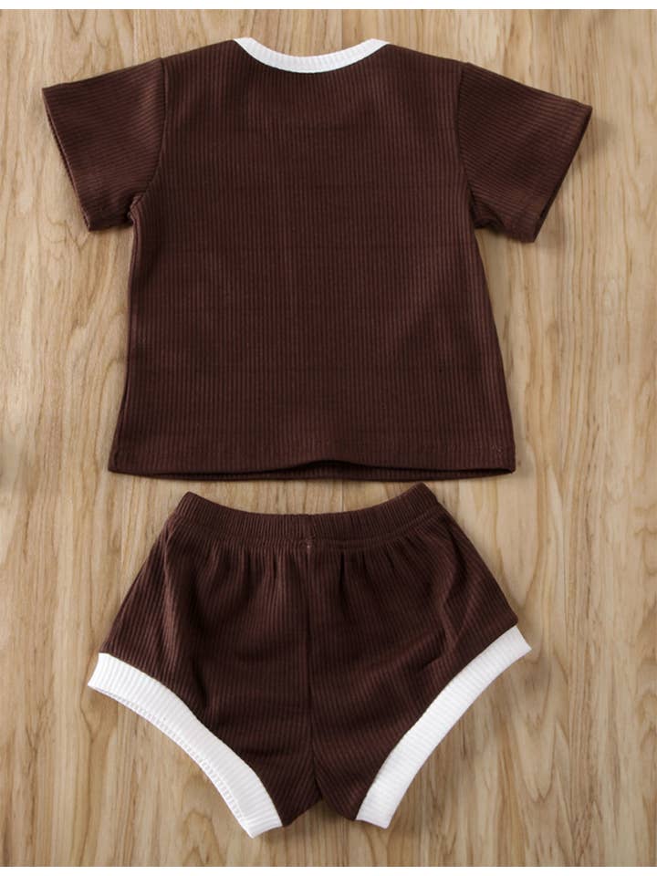 Fennco Styles - Wholesale Top & Short Set - Baby - Knit Cotton Baby T-Shirt and Shorts 2