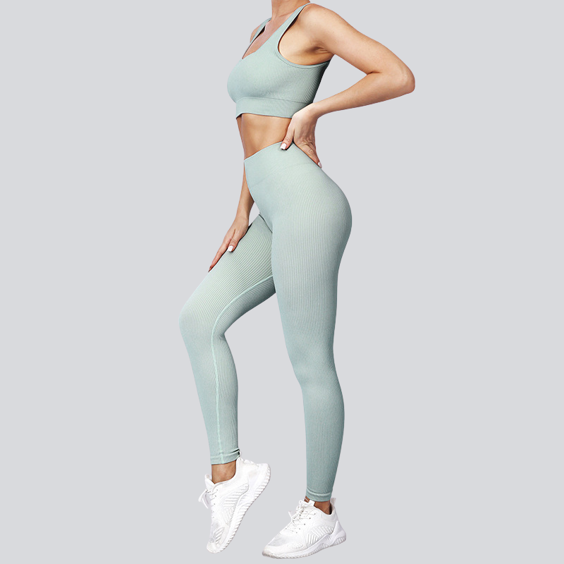 WONDERXFANS - Wholesale Activewear Set - Women's - Seamless yoga leggings and tank top two-piece set13