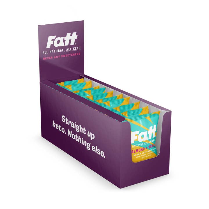 Fatt – wholesale Biscuit – Fatt Almond + Vanilla Keto Cookie (12 x 30g)0