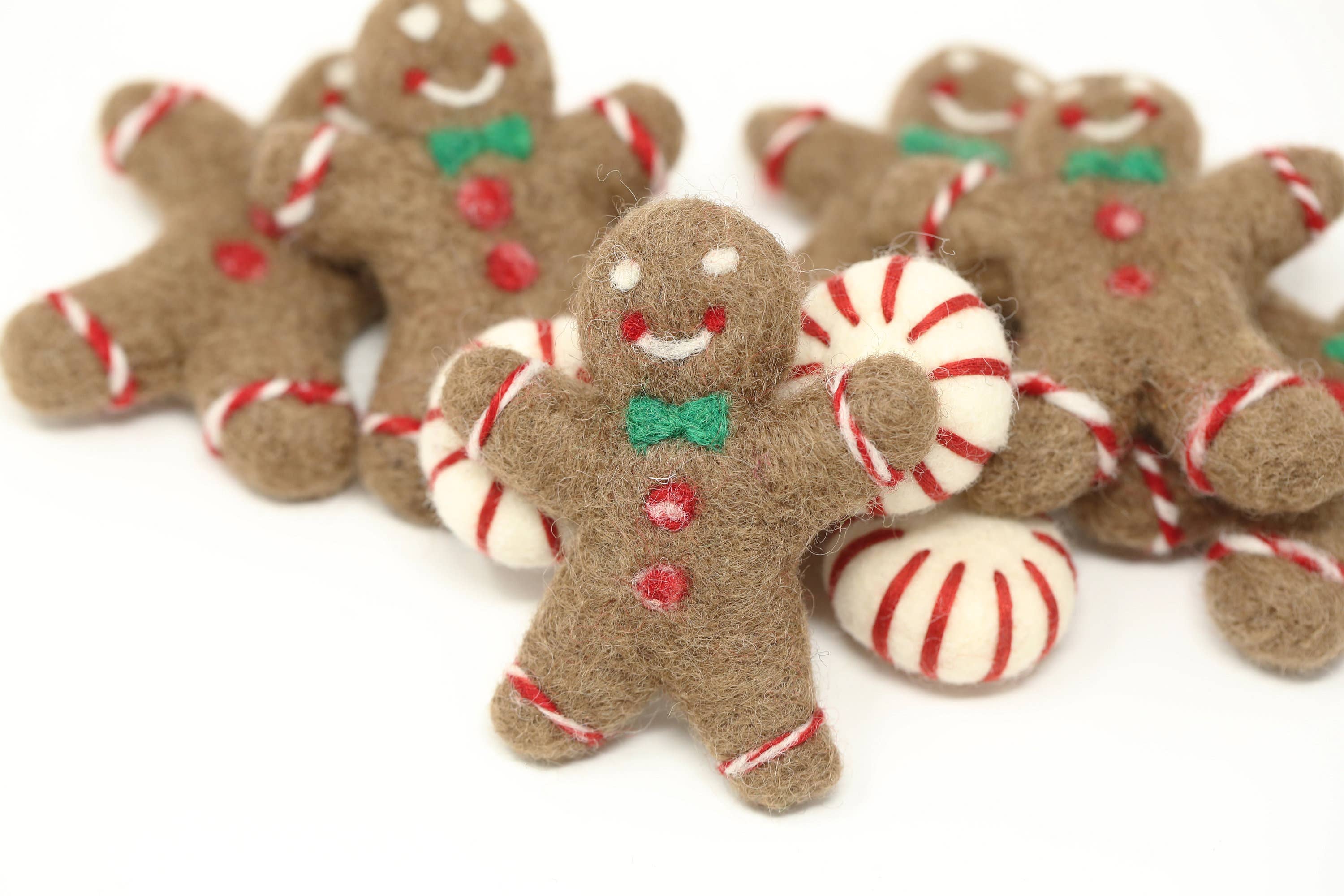 The Felt Pod - Wholesale Christmas Decoration - Felted Gingerbread Man Christmas Decoration4