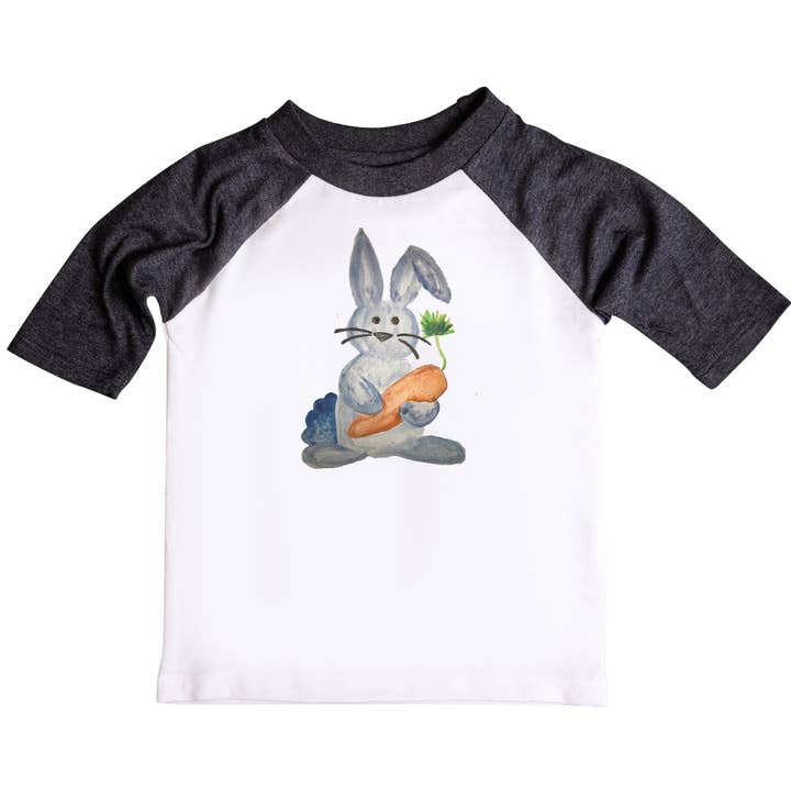 Jumpin' Jaks Tees - Wholesale T-shirt met zeefdruk - Kinderen - Paasshirt voor jongens met waterverfkonijntje2