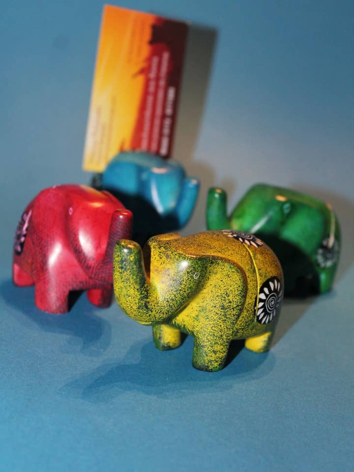 Photo Holder Elephant - Soapstone for wholesale by polanski speckstein