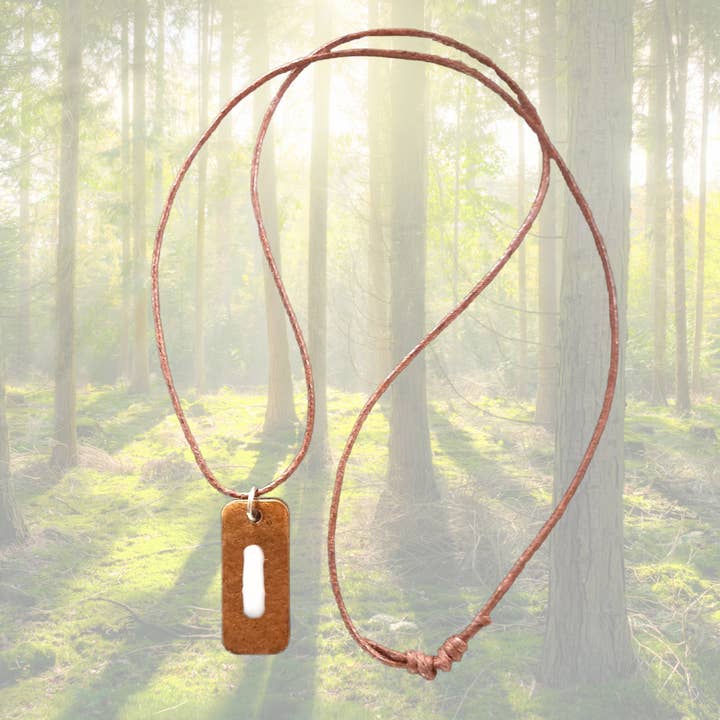 Jp Handmade - Wholesale Pendant/Charm Necklace - Appalachian Trail White Blaze Resin Pendant1