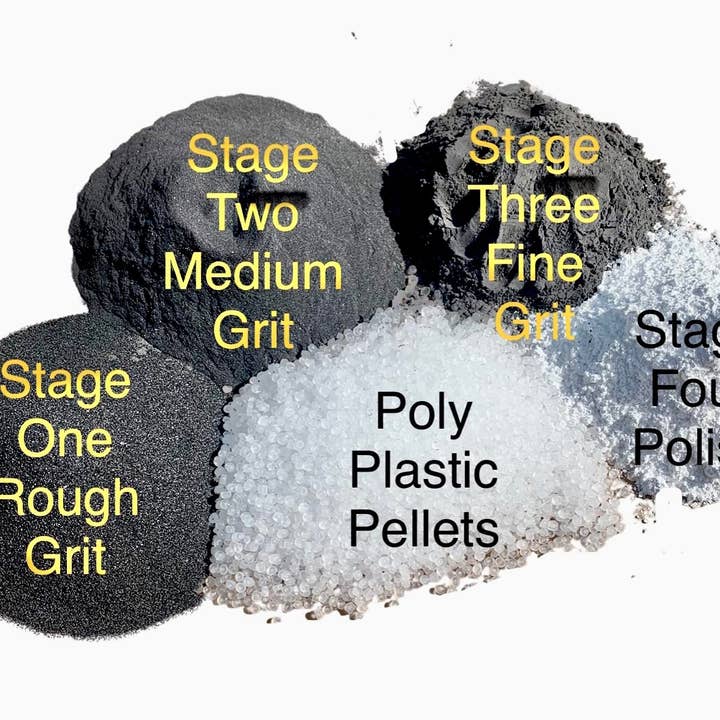 Iridium Direct - Vendita all'ingrosso Attrezzature per lavoretti e fai da te - Grana in carburo di silicio Shropshire Crystals™ Stage One F80 da 500 g