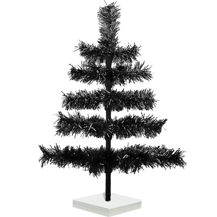 Black Tinsel Christmas Tree for wholesale by Lee Display
