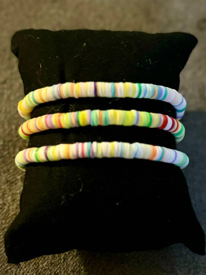 Clay Bead Bracelets (Summer Collection) for wholesale by Ida Gee’s Custom Jewelry & Accessories