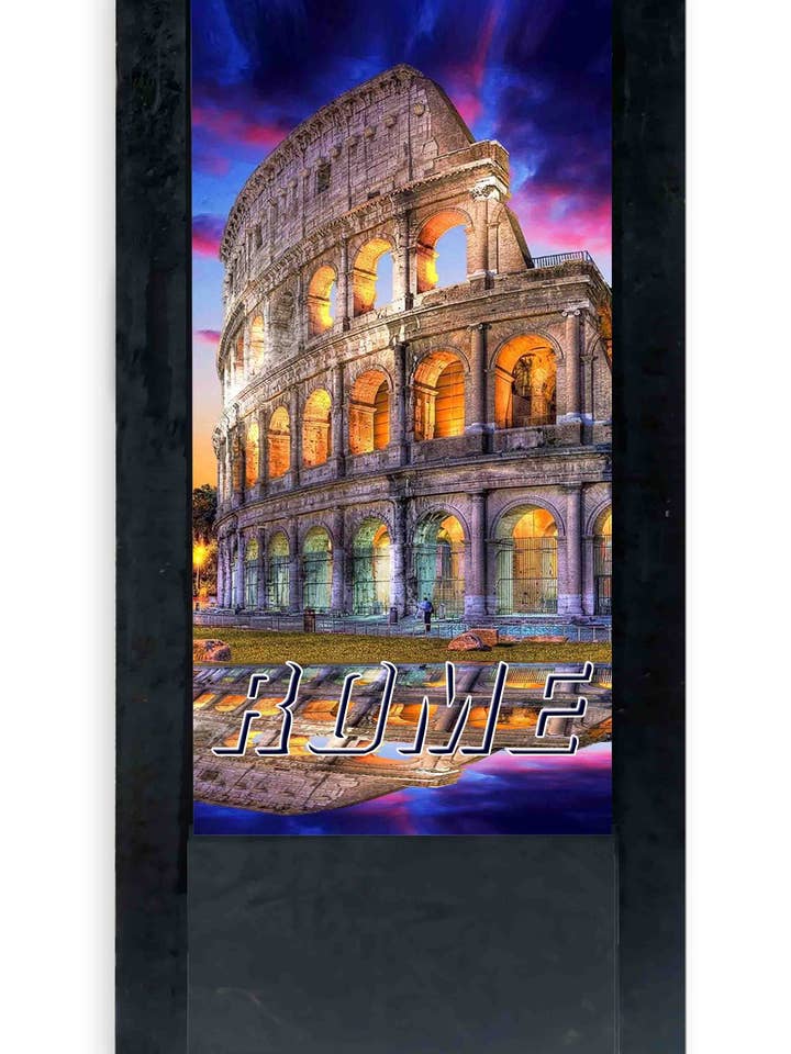 Candeeiro de mesa Preto Coliseu Roma por atacado de DB GROUP SRL