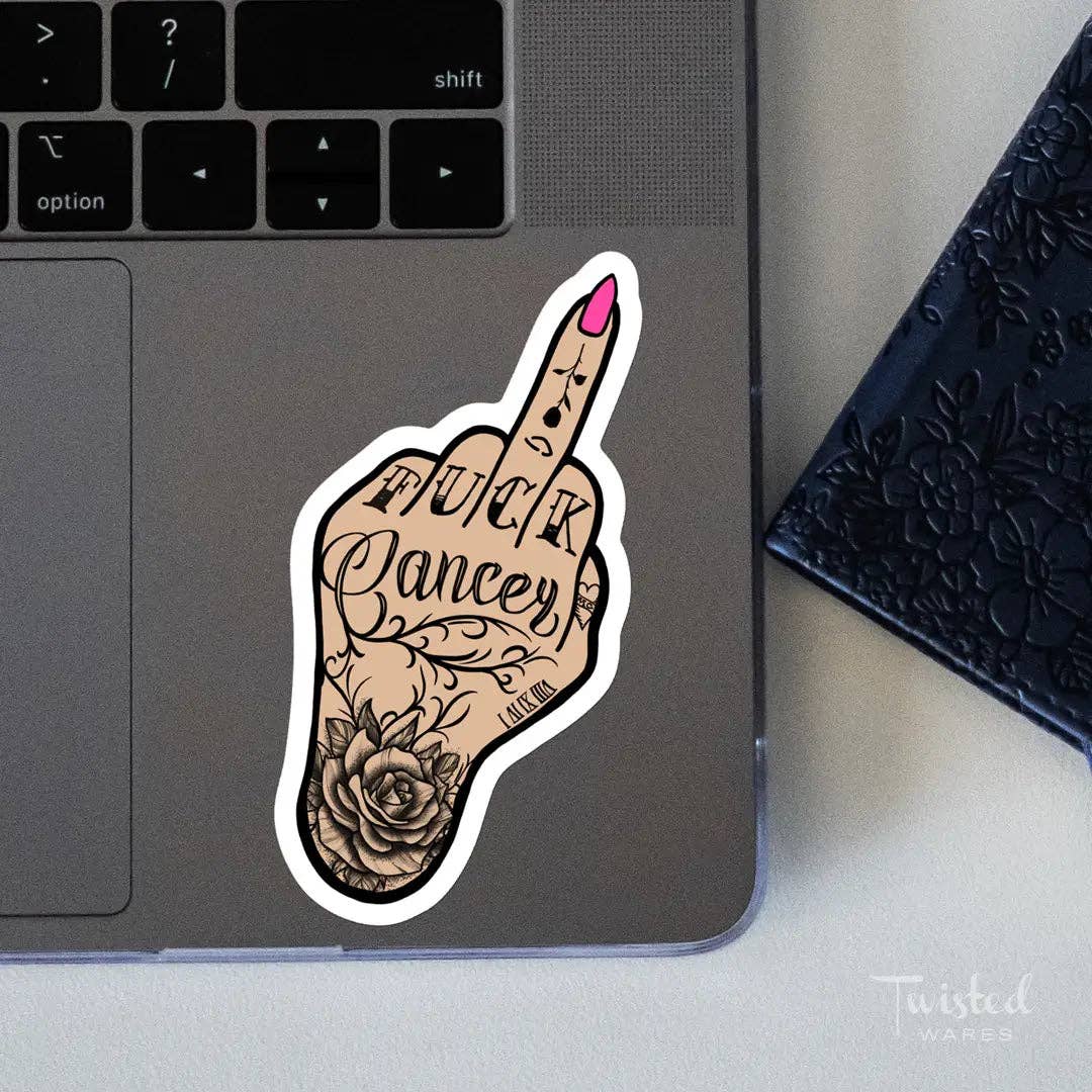Twisted Wares - Vente Autocollant - Autocollant Fuck Cancer1