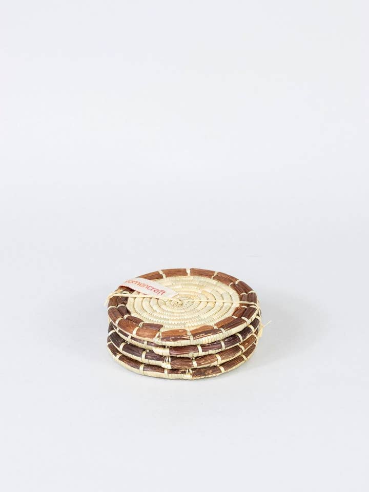 Glasi Coaster Set of 4 | Pete Design | Banana Bark for wholesale by WomenCraft