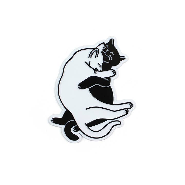 Snuggle Cats Retro Magnet for wholesale by Seltzer Goods