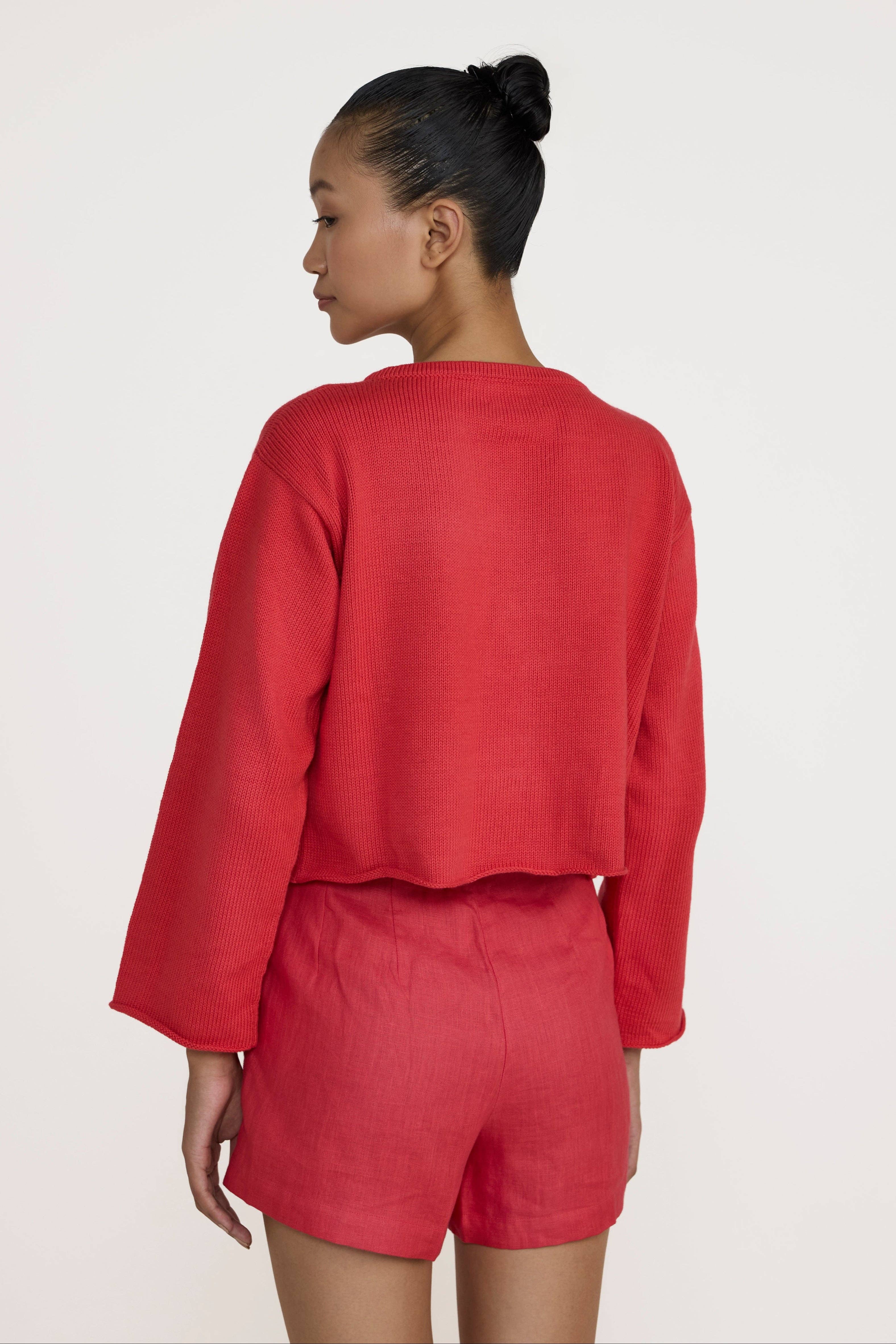 LAUDE the Label - Wholesale Cardigan - Women's - Tie Front Cardigan - Poppy3