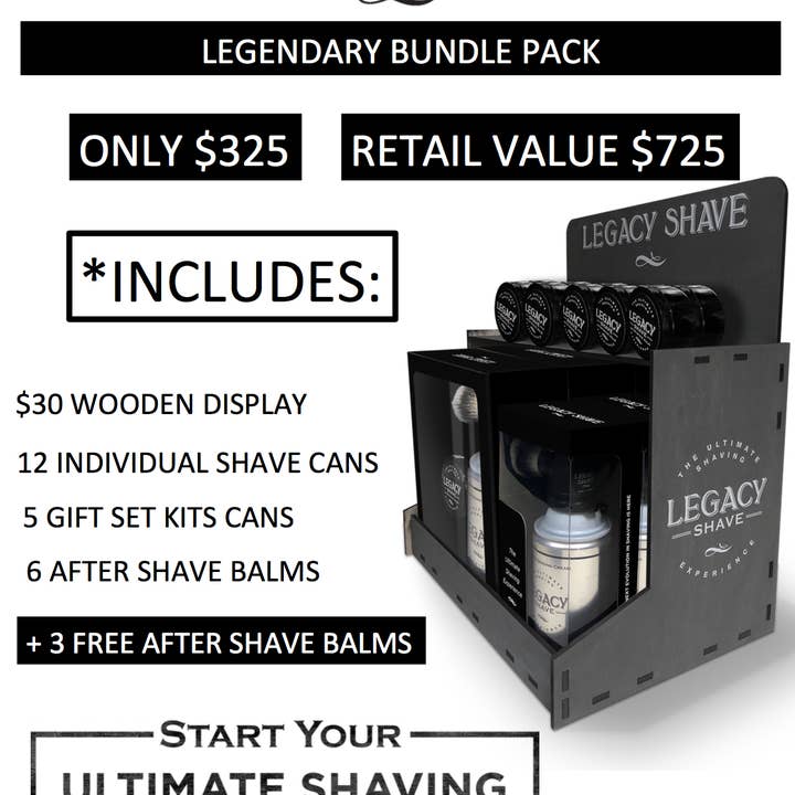 Legendary Package for wholesale by Legacy Shave