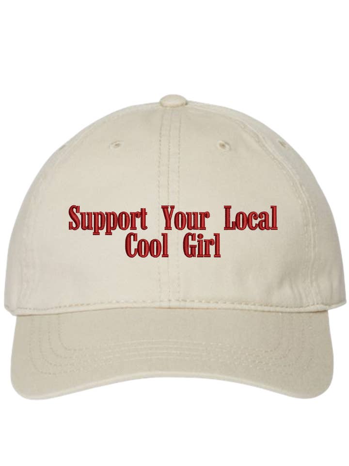 Soutenez votre fille cool locale Casquette brodée pour la vente par Cowboy Stargirl