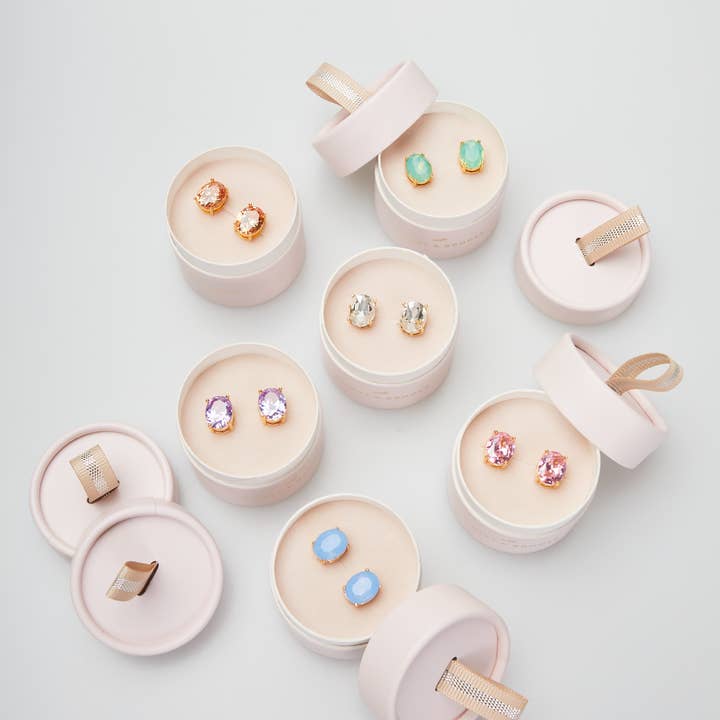 Violet & Brooks - Wholesale Stud/Post Earrings - Mia Boxed Crystal Posts