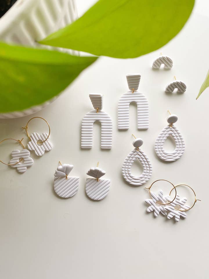 Stripe Textured Earrings for wholesale by Design With Purpose