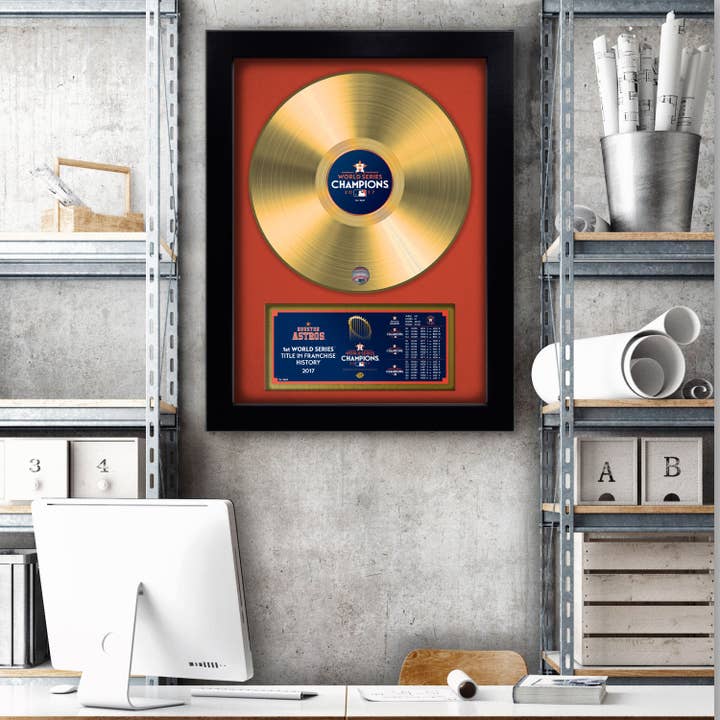 Inglasco Inc. - Wholesale Music Accessory - MLB Houston Astros Vinyl Gold Record