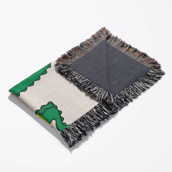 3dRose - Wholesale Throw Blanket - 3dRose, Silly Alligator Crocodile Cartoon Character, Blanket3