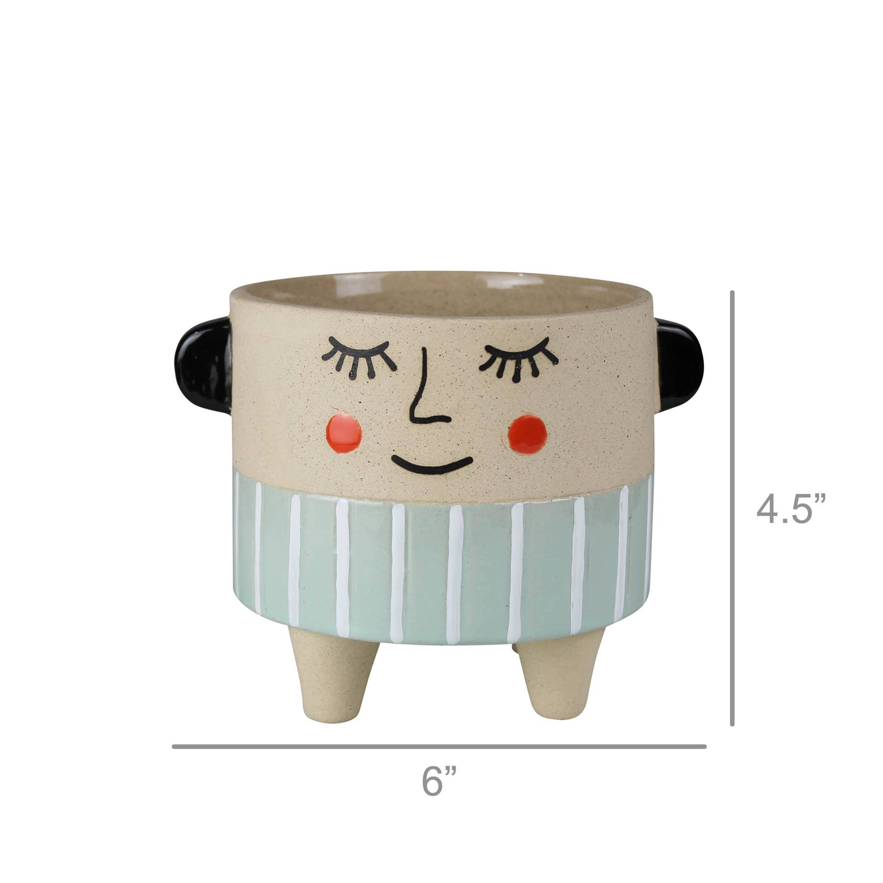 HomArt - Vente Pot - Cache-pot Sweet Face, céramique - Sm1