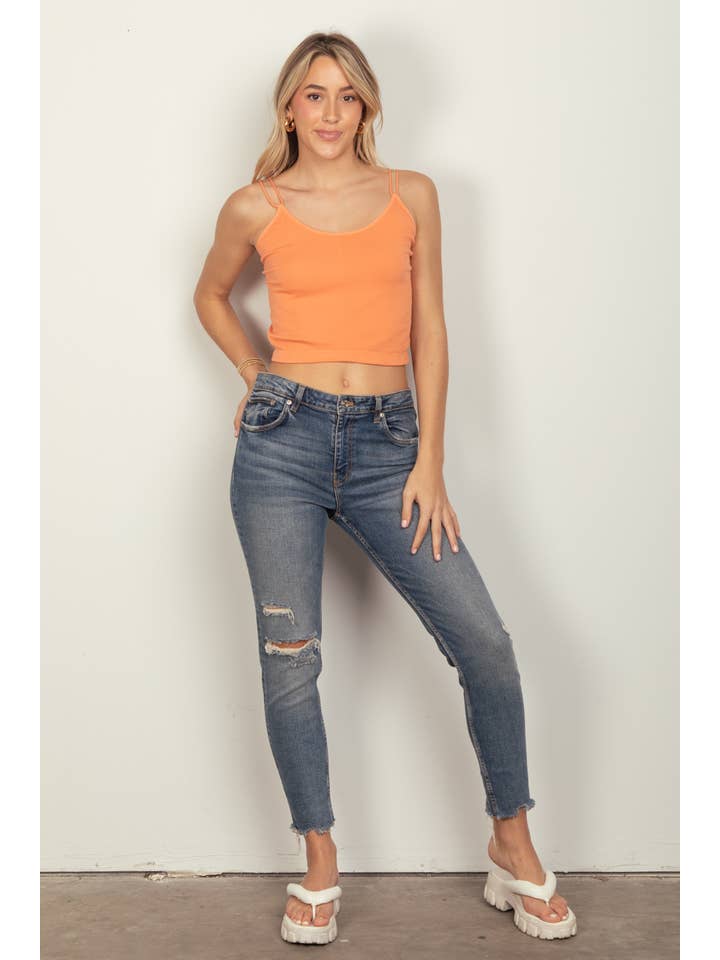 VERY J - Vente Débardeur – femme - NT11660 - Débardeur Slim Fit à double bretelle, doux et extensible13