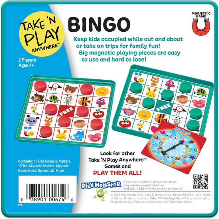 Play Monster - Wholesale Magnet Board - Take N Play Anywhere Bingo - Magnetic Game